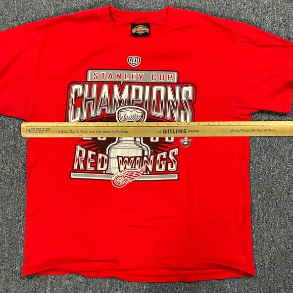 Detroit Red Wings 2008 Stanley Cup T Shirt Sz L Old Time Hockey - Picture 11 of 14